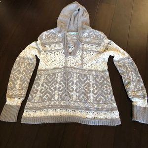 Maurices Lightweight Open Knit Hoodie Large